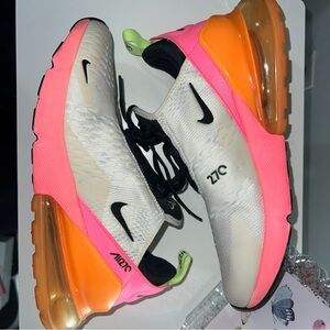 Nike Women's Athletic Shoes - White, Pink, and Orange